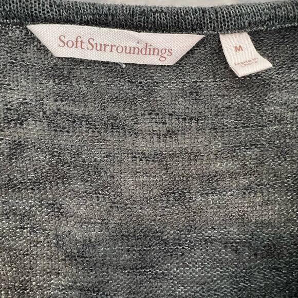 Soft Surroundings Sheer Knit Oversized Green Sweater Size Medium - Picture 8 of 8